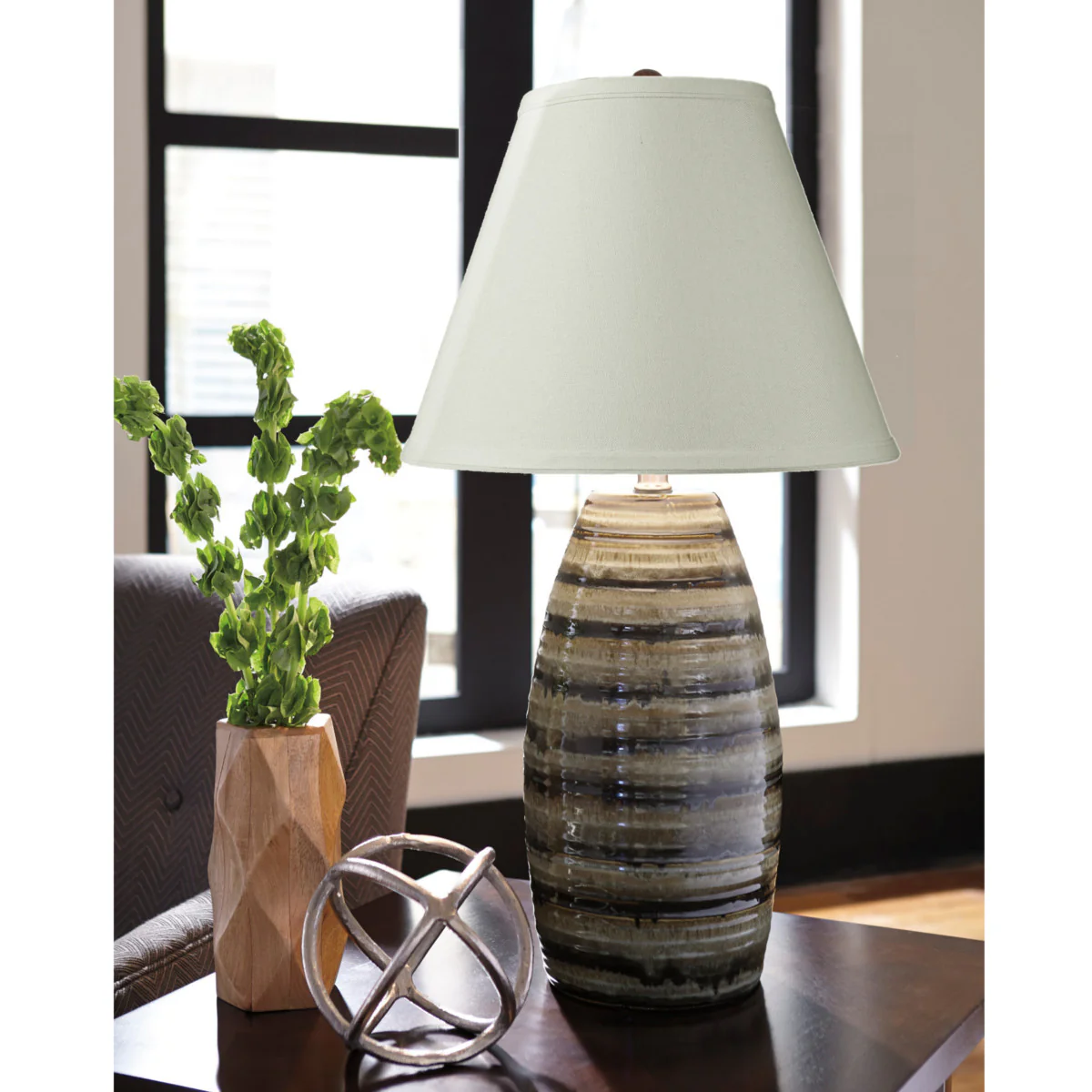 6x12x9 SLIP UNO FITTER Hard Back Empire Lamp Shade Light Oatmeal - Image 3