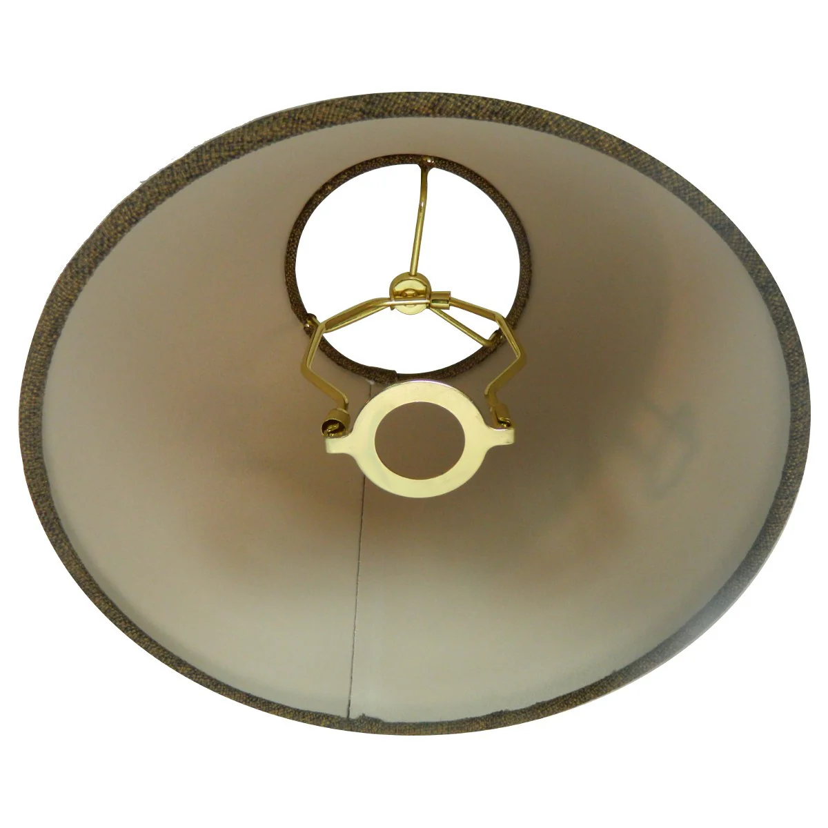 12"W x 9"H SLIP UNO FITTER Hard Back Empire Lamp Shade - Chocolate Burlap - Image 4