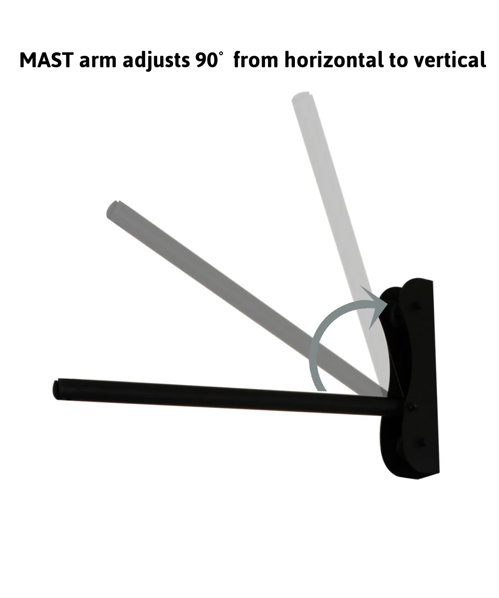 MAST Plug-In Wall Mount Pendant, 1 Light Black Cord/Arm, Island Paradise Blue Shade 18x18x10 - Image 4