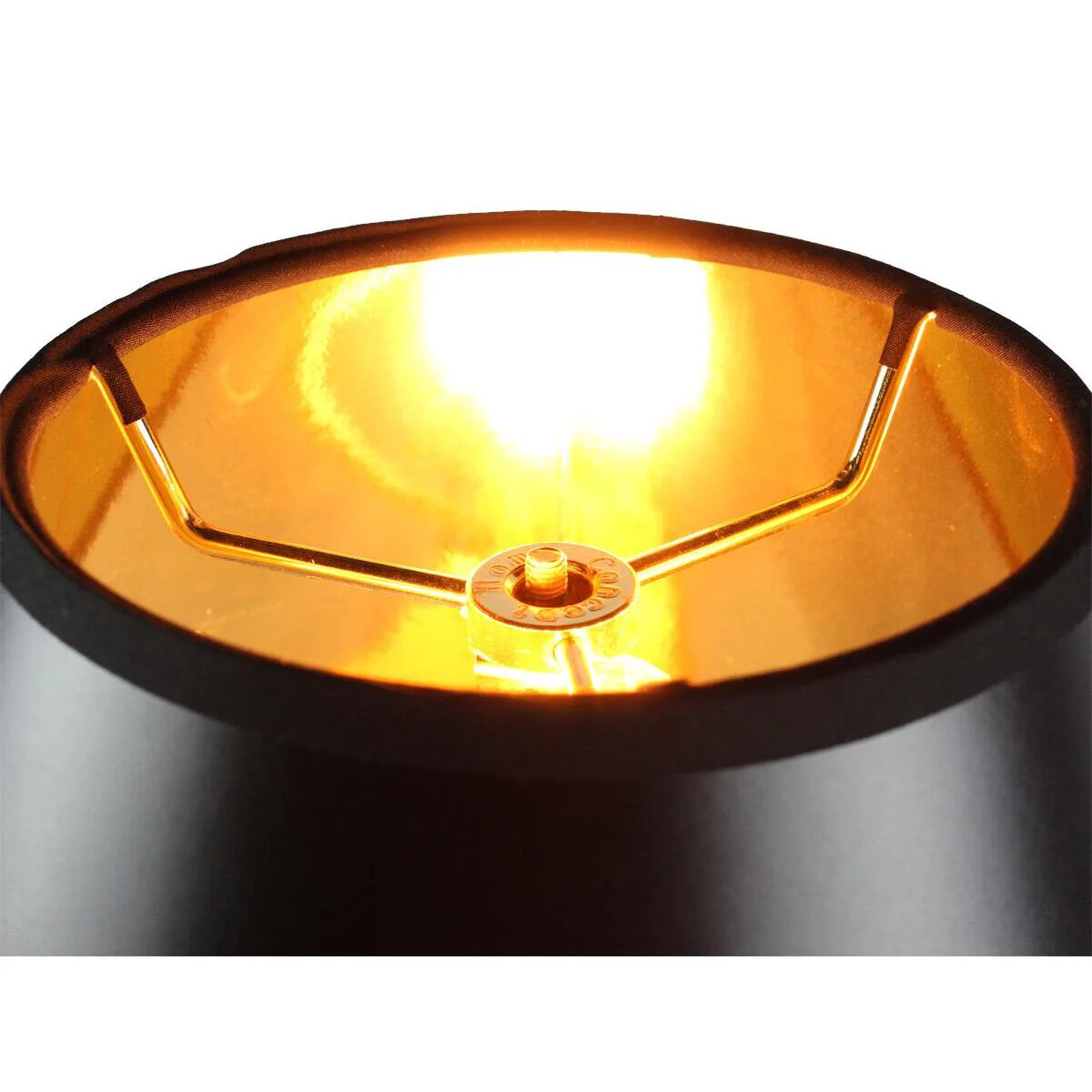 Swag Pendant Plug-In One Light Bold Black/Gold Shade - Image 3