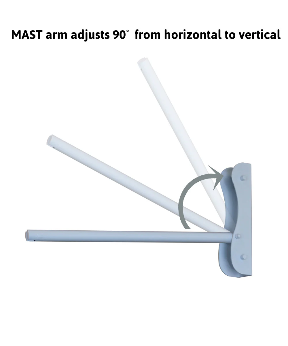 14"W MAST Plug-In Wall Mount Pendant 1 Light White Cord/Arm Sand Linen Shade - Image 4