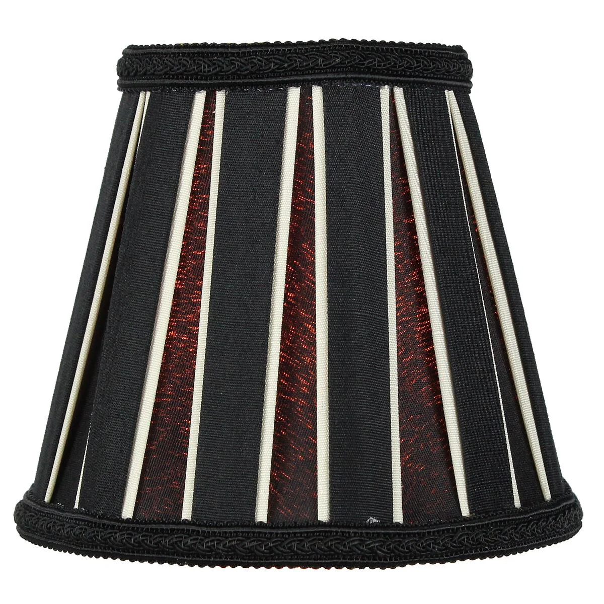 5"W x 5"H Set of 6 Black Eggshell Chandelier Clip-On Lampshade - Image 2