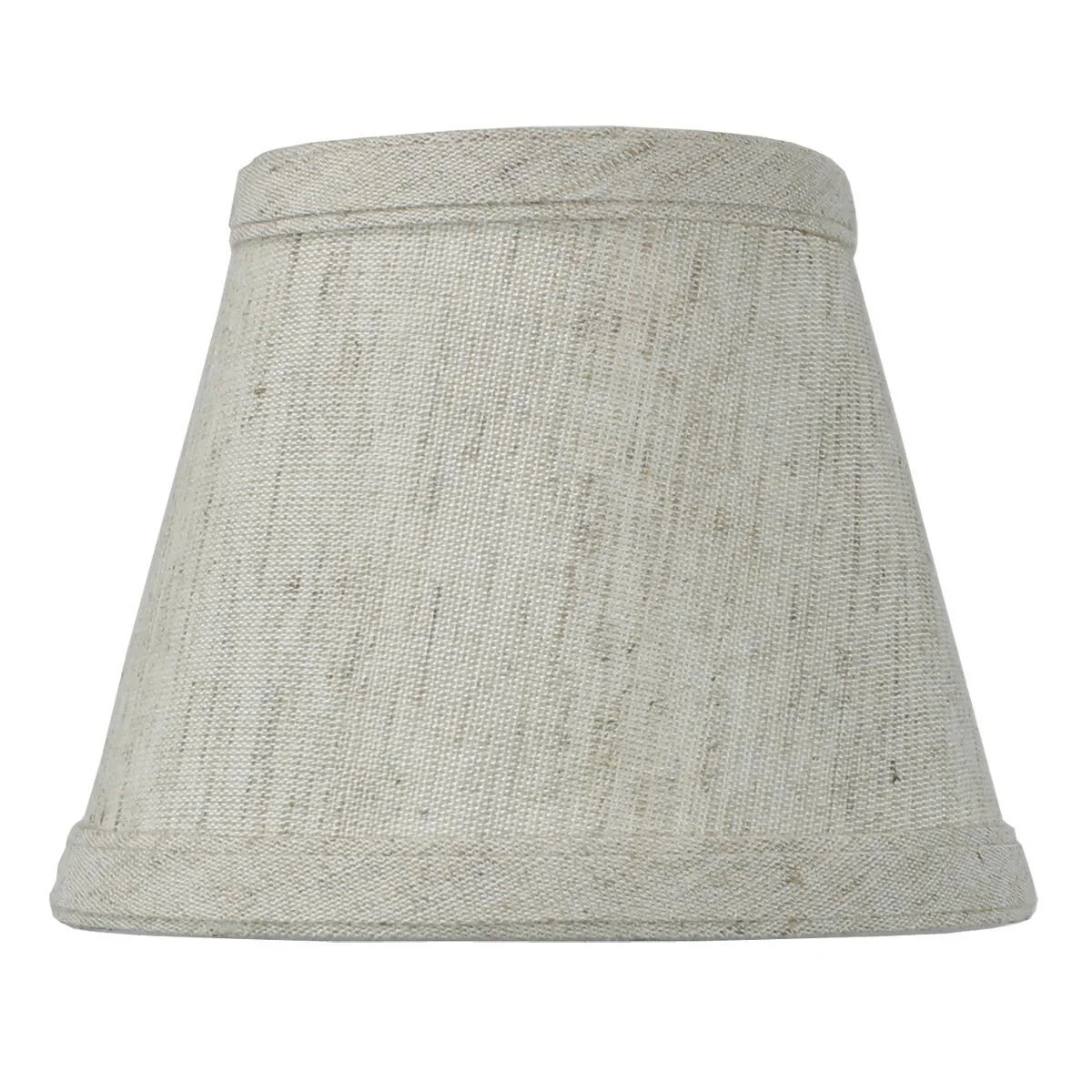 5"W x 4"H Set of 6 Textured Oatmeal Clip-on Candlelabra Shade - Image 4