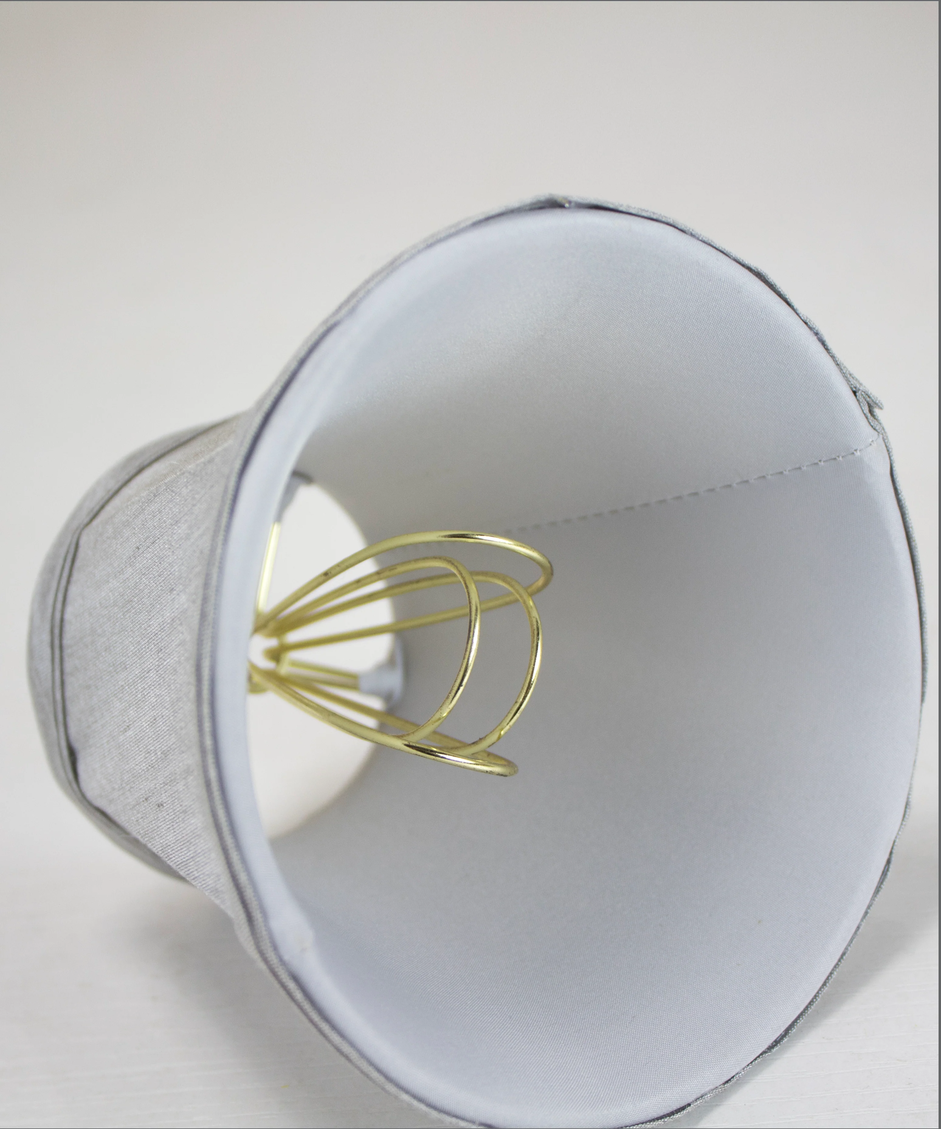 5"W x 4"H Set of 6 Gray Stretch Clip-On Candlelabra Clip-On Lamp shade - Image 6