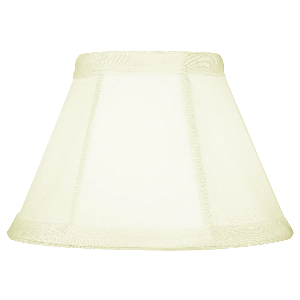 6"W x 5"H Set of 6 Candelabra Stretch Eggshell With White Liner Clip-On Clip-On Lampshade - Image 5