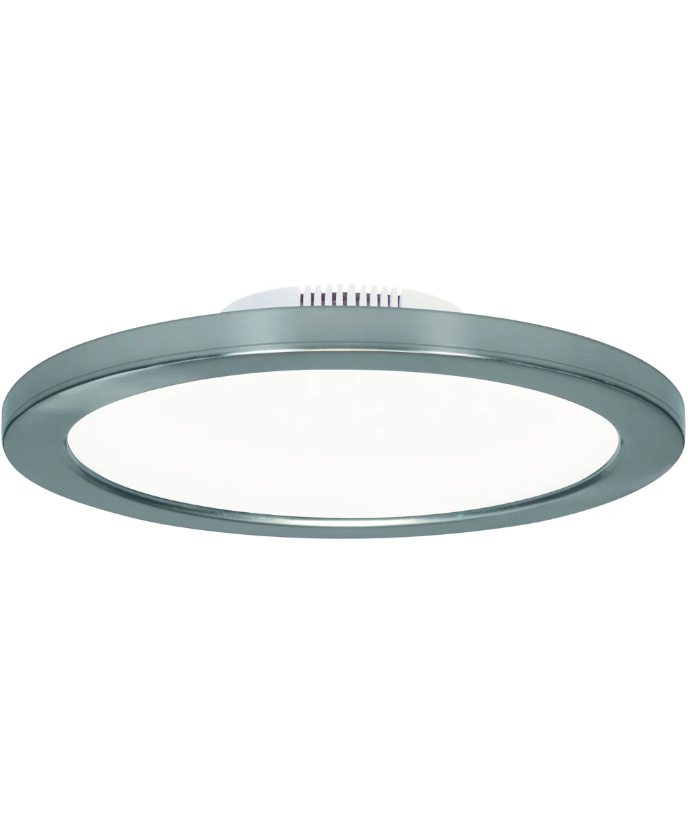 7"W 1-Light Close-to-Ceiling LED Light Polished Nickel