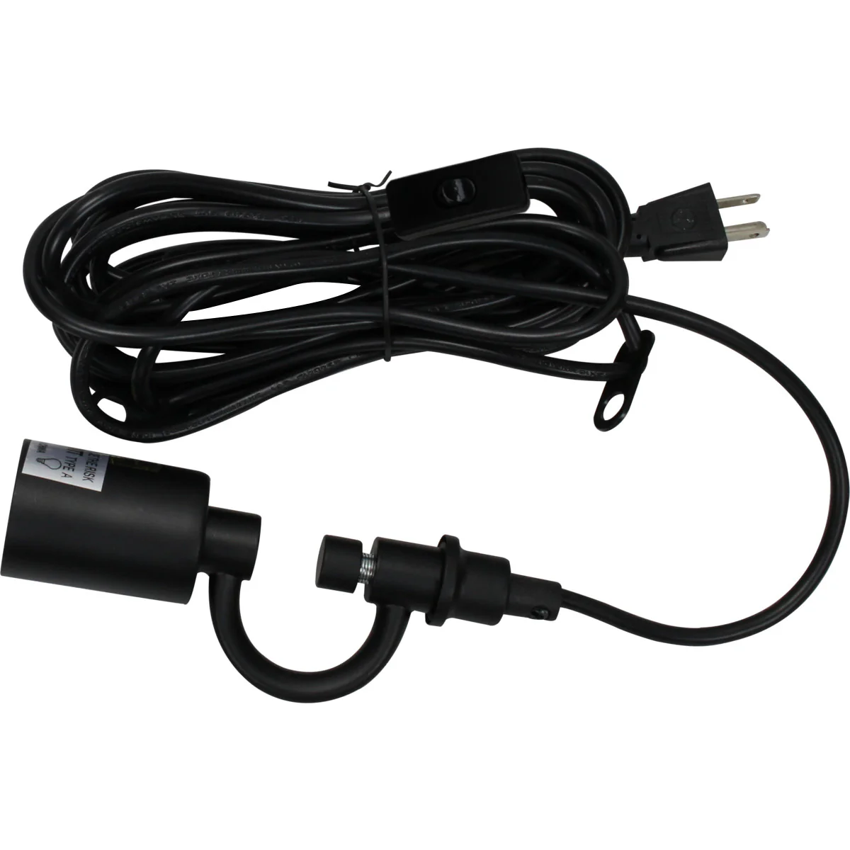 1 Light Swag Plug-In Pendant 16"w Textured Oatmeal Shade, 17' Black Cord - Image 4