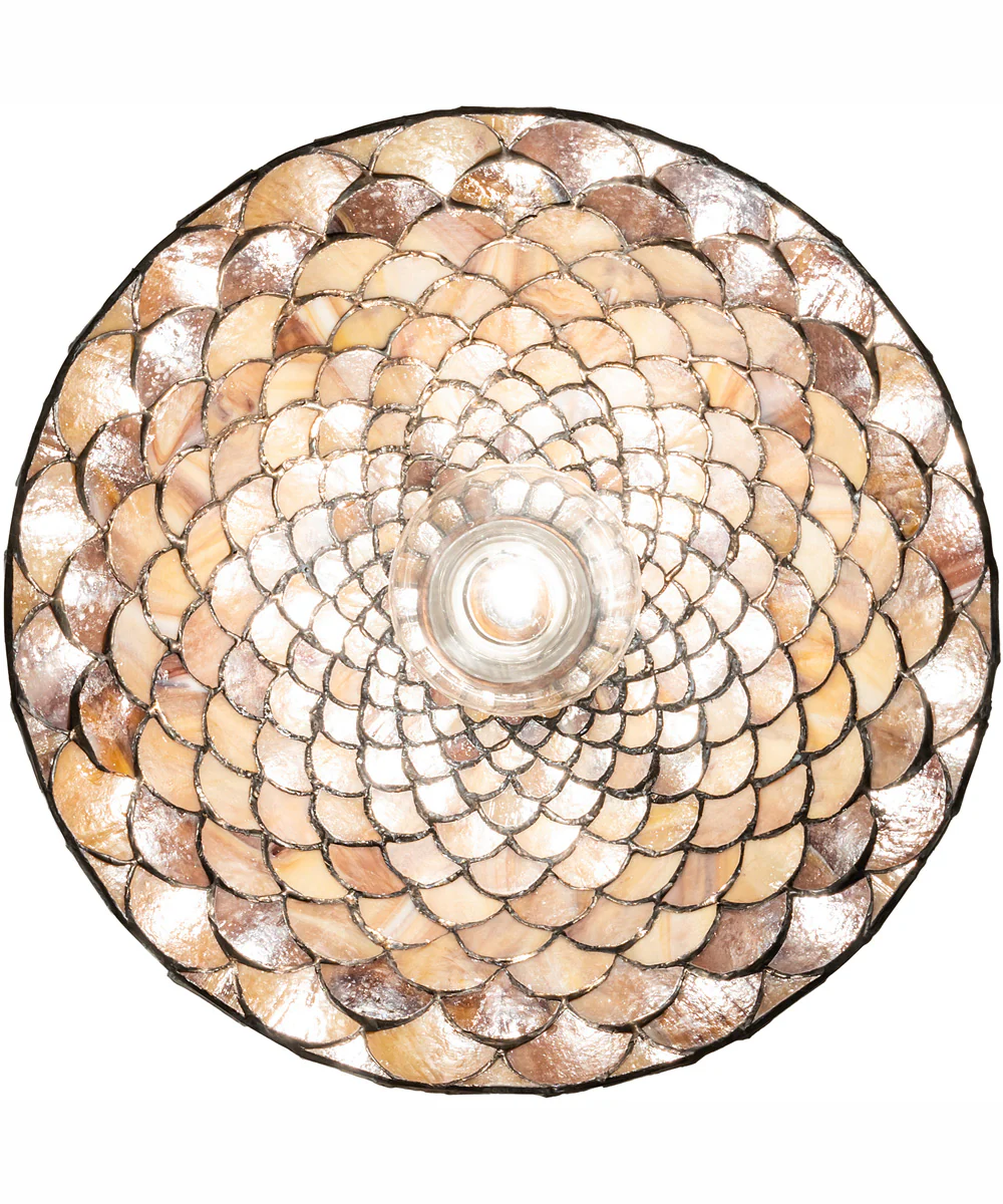 11" Wide Tiffany Fishscale Pendant - Image 7
