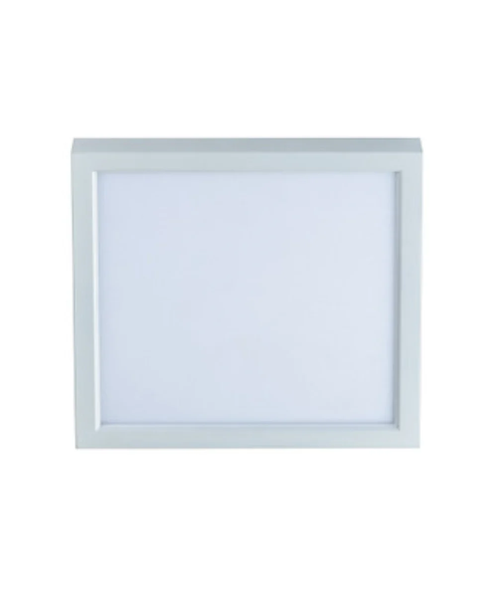 11"W 1-Light Square LED Flush Mount Light Fixture White Acrylic Finish