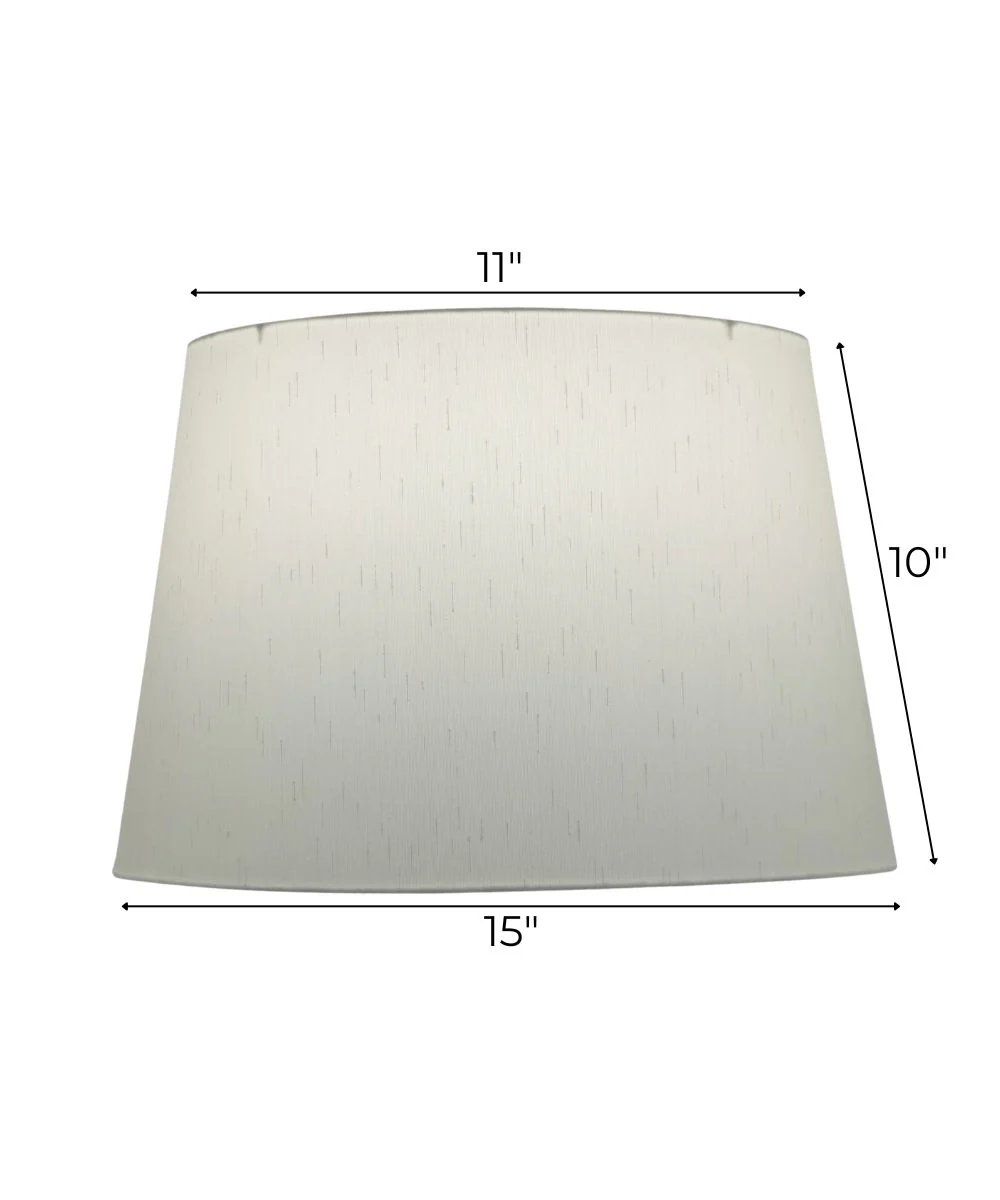 11x15x10 Global White/Rolled Edge Hardback Tapered Drum Lampshade - Image 3