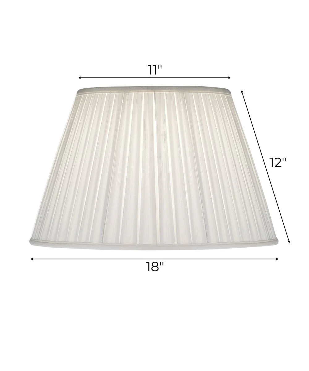 11x18x12 Honey Pearl Supreme Satin Box Pleat Softback Empire Lampshade - Image 3