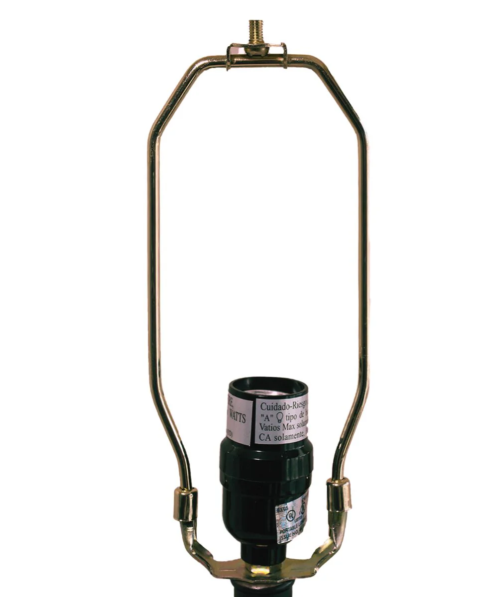 12" Antique Brass Heavy Duty Harp Fitter For Lamp Shades - Image 4