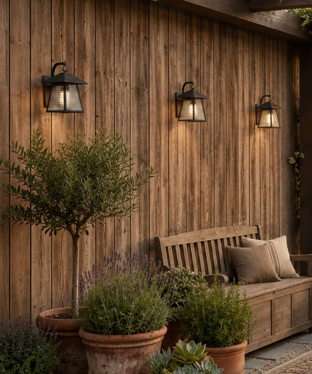 12" High, 1-Light Valiant Bronze Finish with Clear Seedy Glass Outdoor Wall Lantern - Image 3