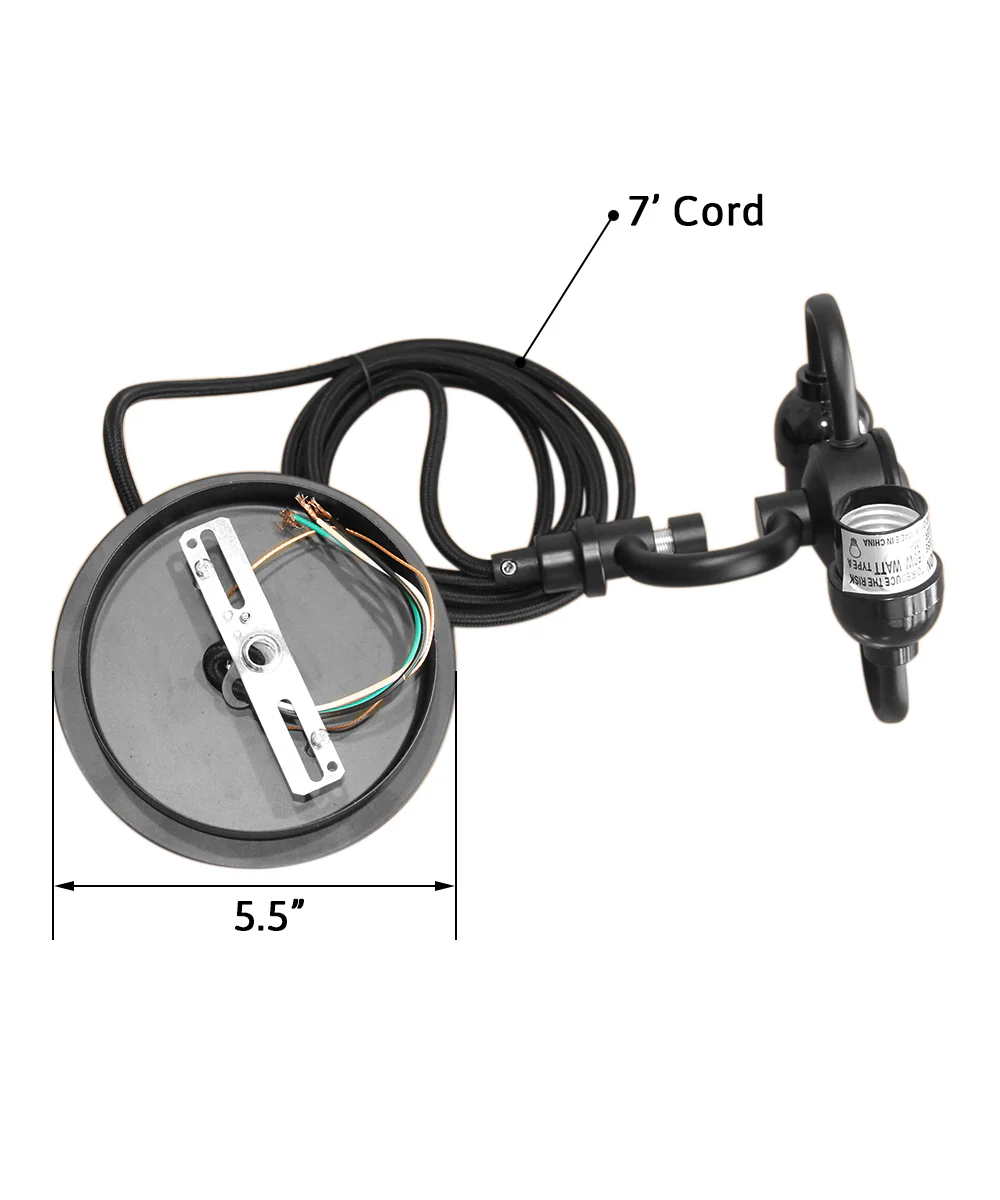 12" W 2 Light Pendant Rounded Corner Square Oatmeal Drum Shade with Diffuser, Black Cord - Image 3