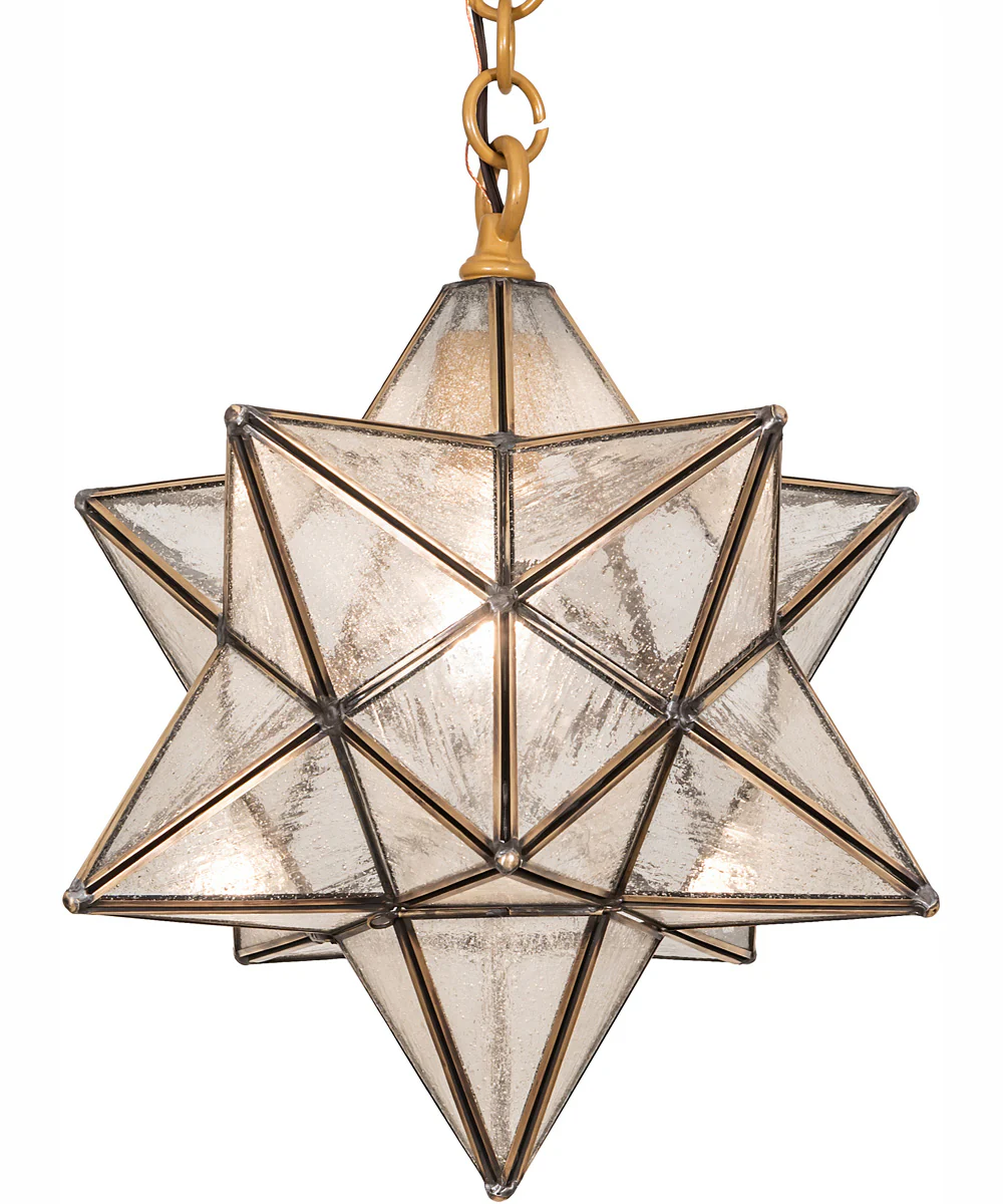 12" Wide Moravian Star Pendant