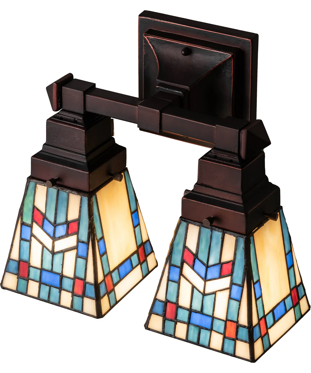 12" Wide Prairie Wheat 2 Light Wall Sconce - Image 5