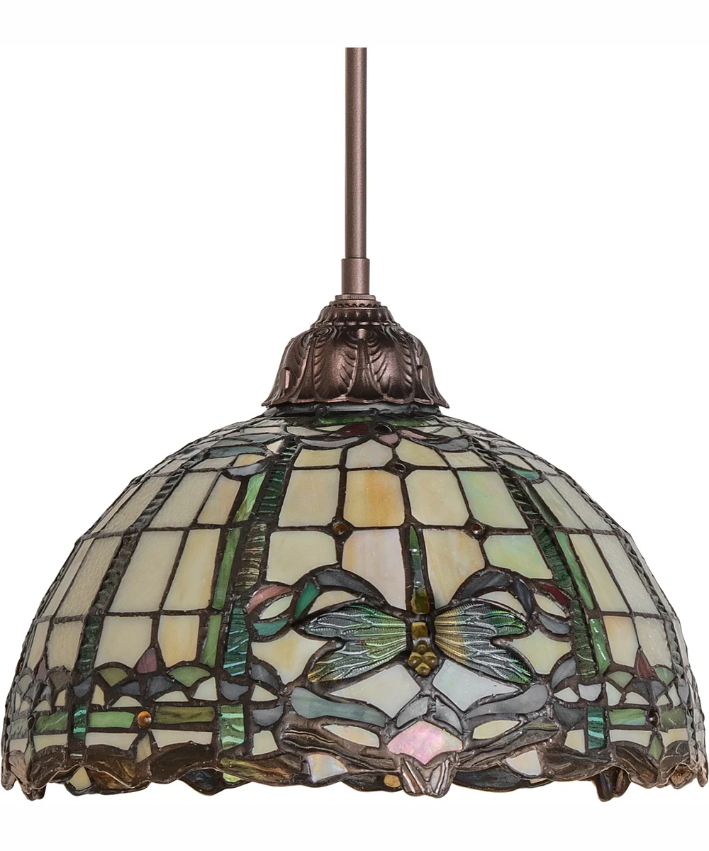 12" Wide Tiffany Dragonfly Pendant - Image 3