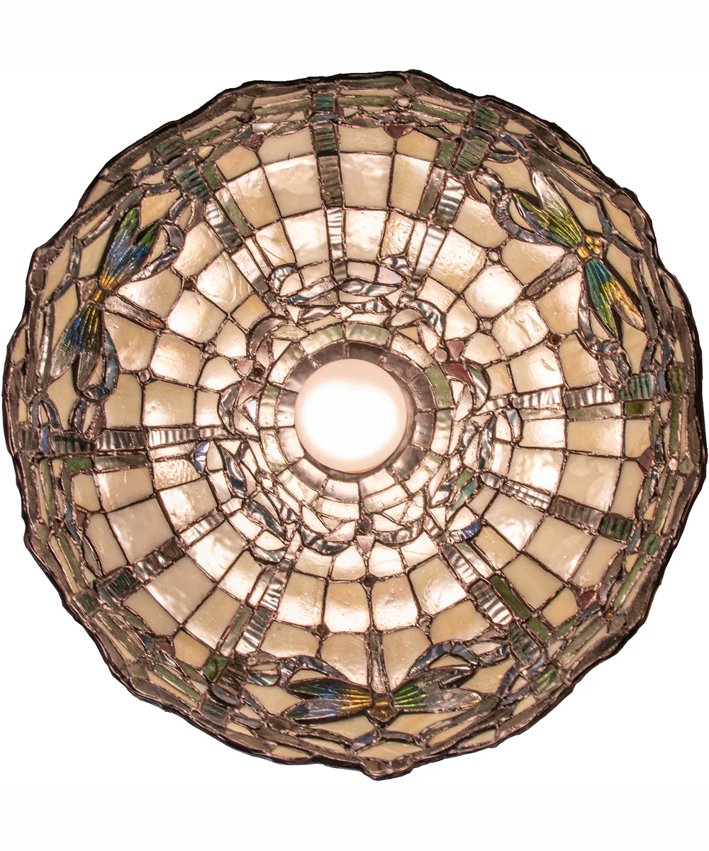 12" Wide Tiffany Dragonfly Pendant - Image 7