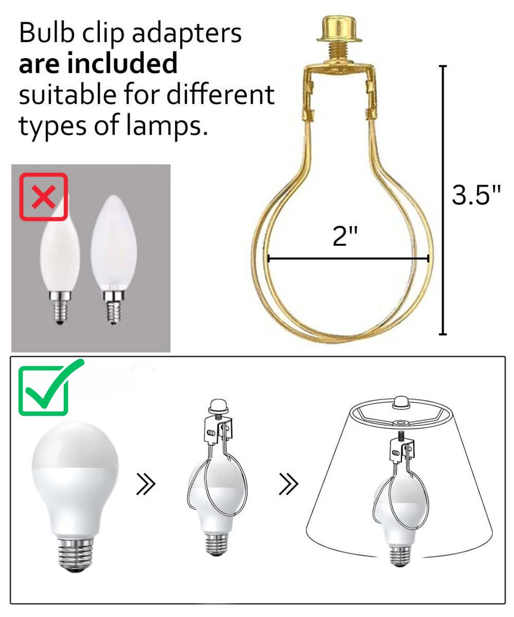 12x14x10" CLIP-ON FITTER White Linen Drum Lampshade - Image 5