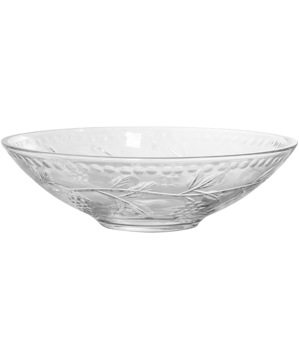 13 Inch W Grape 24% Lead Crystal Bowl