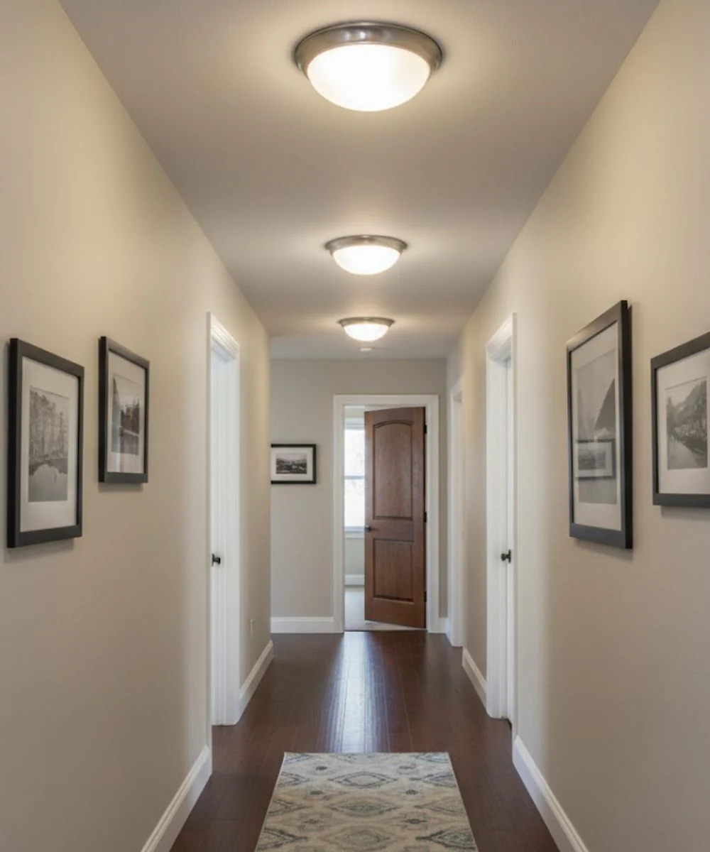 13"w 1-Light LED Flush Mount Ceiling Light Fixture Brushed Nickel Finish by RP Lighting - Image 3