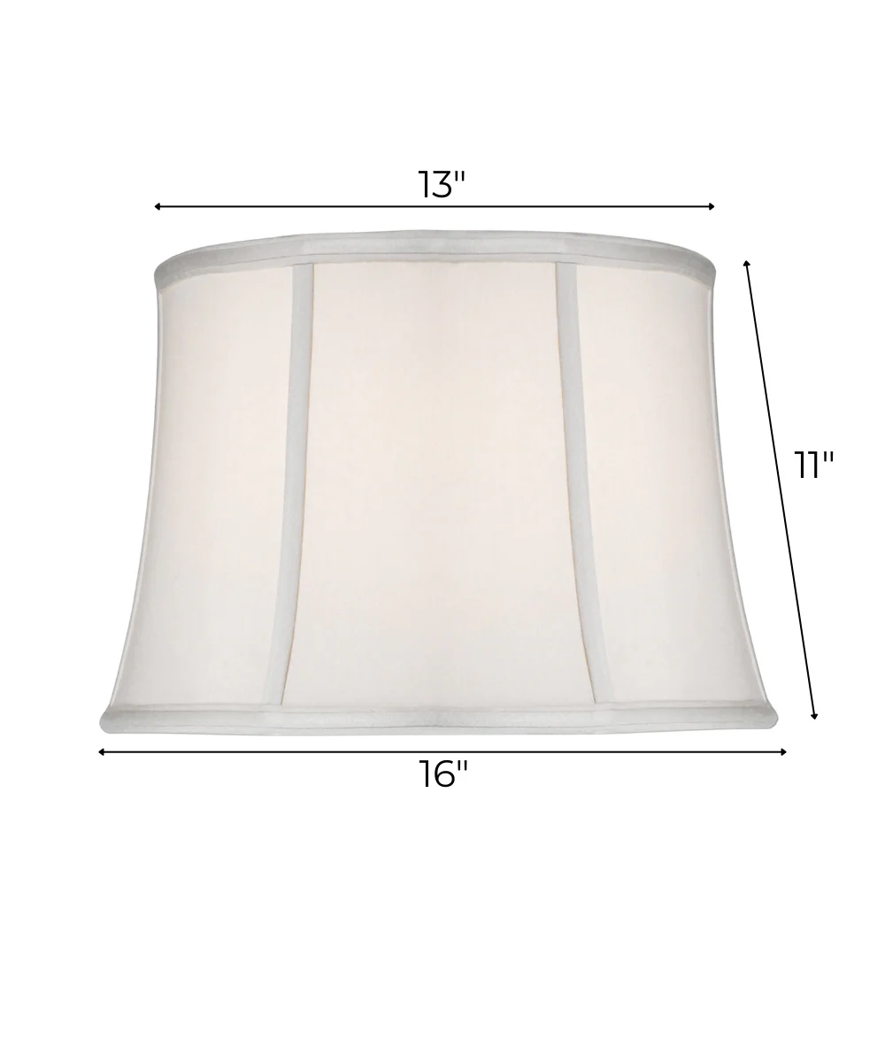 13x16x11 Ivory Shadow Soft Back Modified Bell Lampshade - Image 3