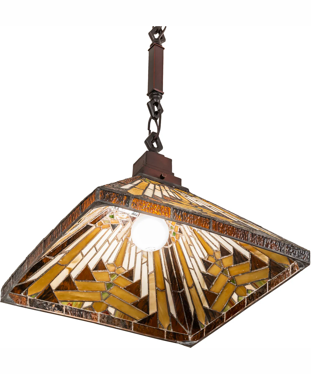 14" Square Nuevo Mission Pendant - Image 6
