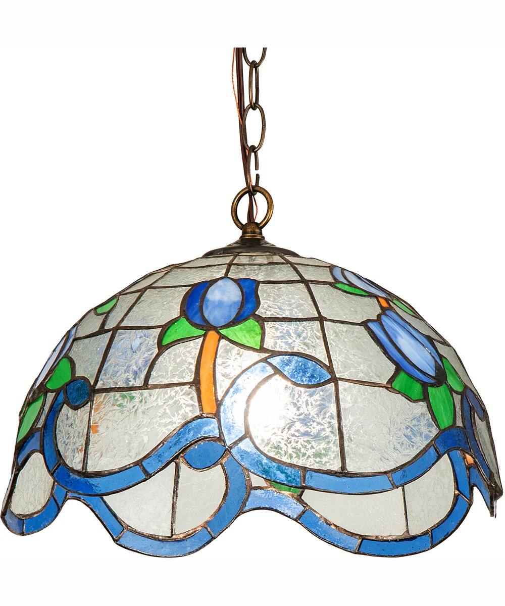 14" Wide Roseborder Pendant - Image 2