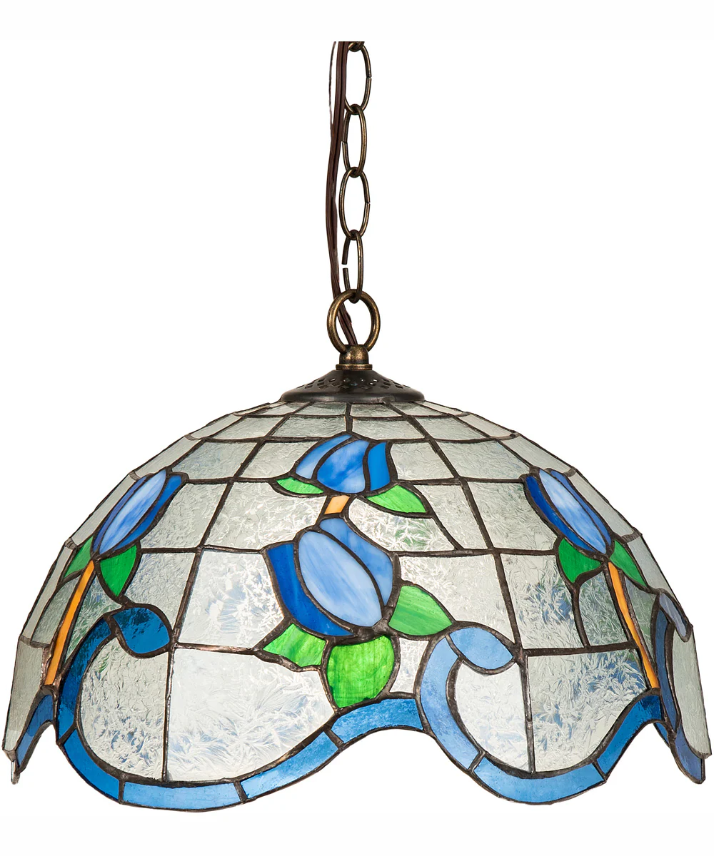 14" Wide Roseborder Pendant - Image 5