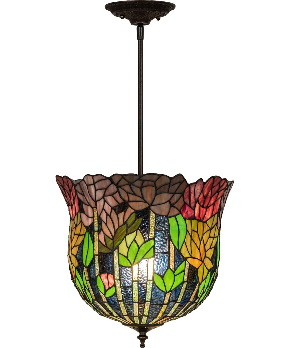 14" Wide Tiffany Honey Locust Pendant - Image 9