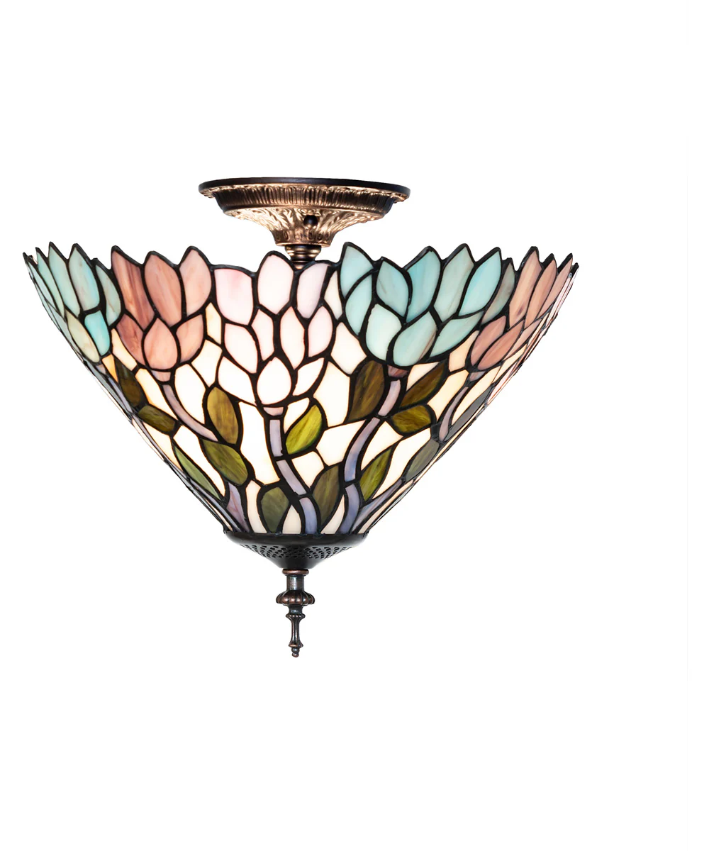 14" Wide Wisteria Flushmount