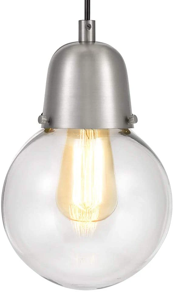 Plug-In Hanging LED Pendant Brushed Nickel Finish - Image 4