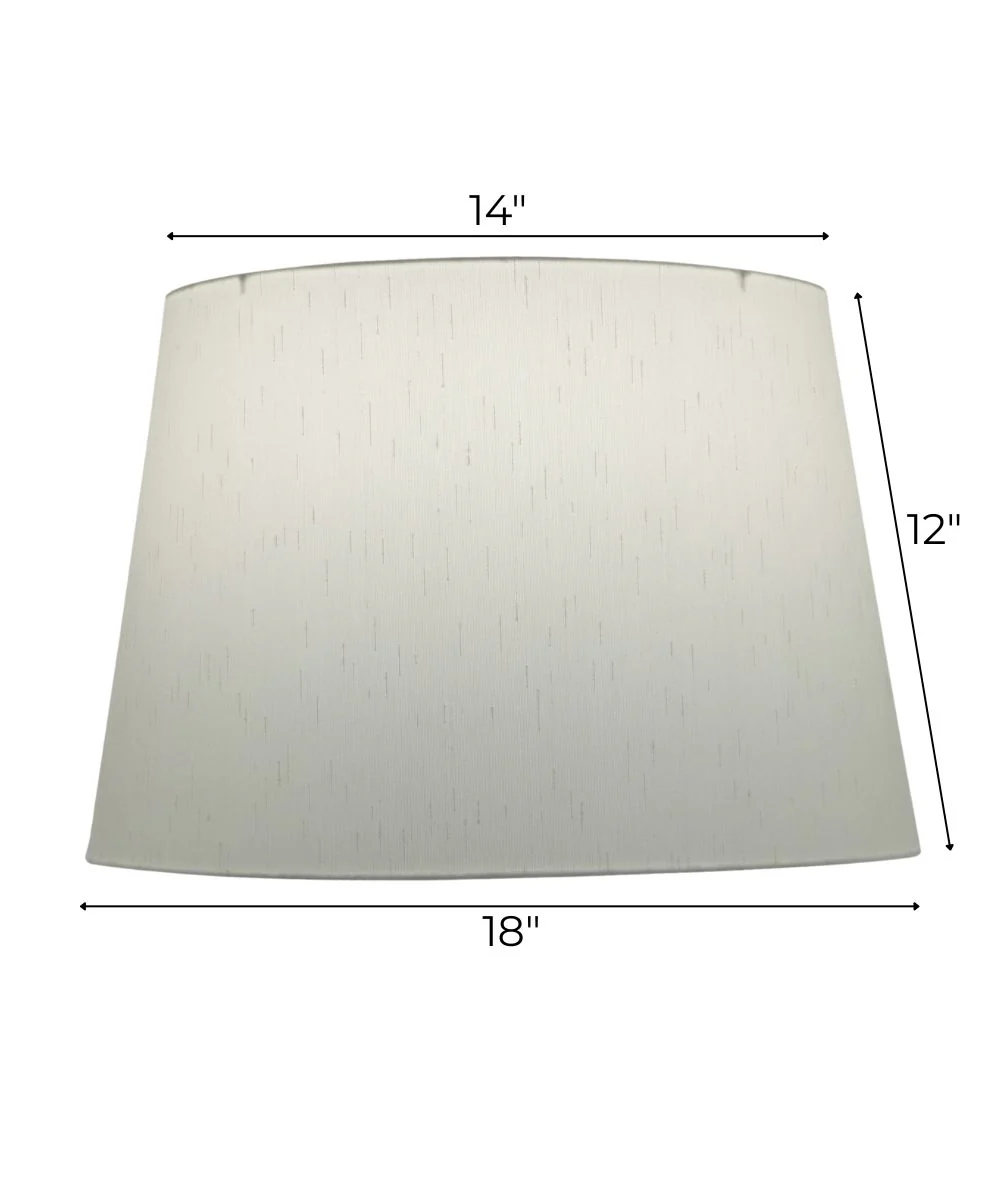14x18x12 Global White/Rolled Edge Hardback Tapered Drum Lampshade - Image 3