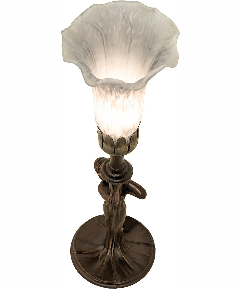 15" High Gray Nouveau Lady Accent Lamp - Image 4