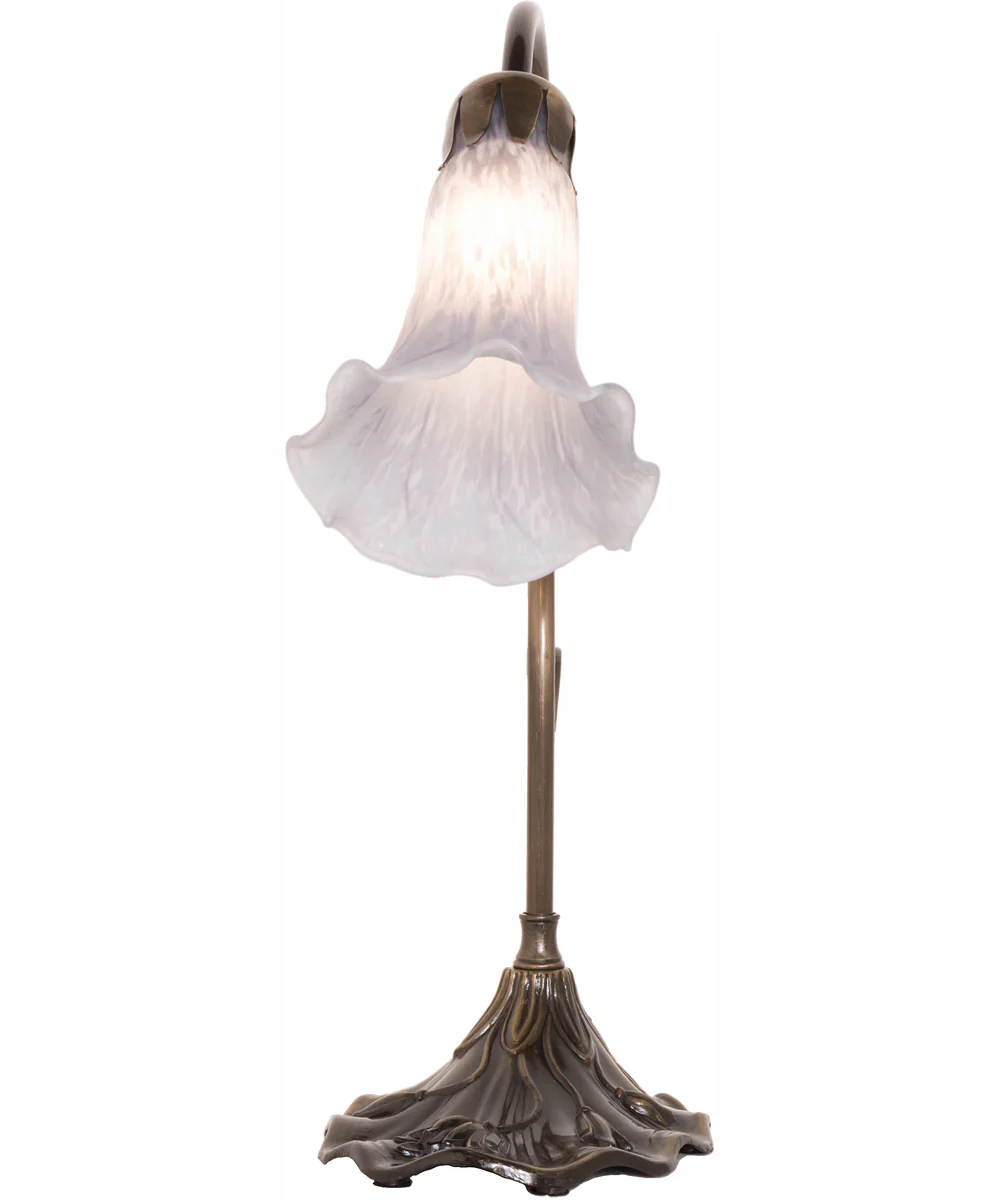 15" High Grey Pond Lily Accent Lamp - Image 5
