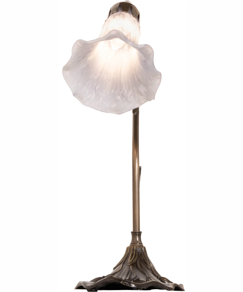 15" High Grey Pond Lily Accent Lamp - Image 6