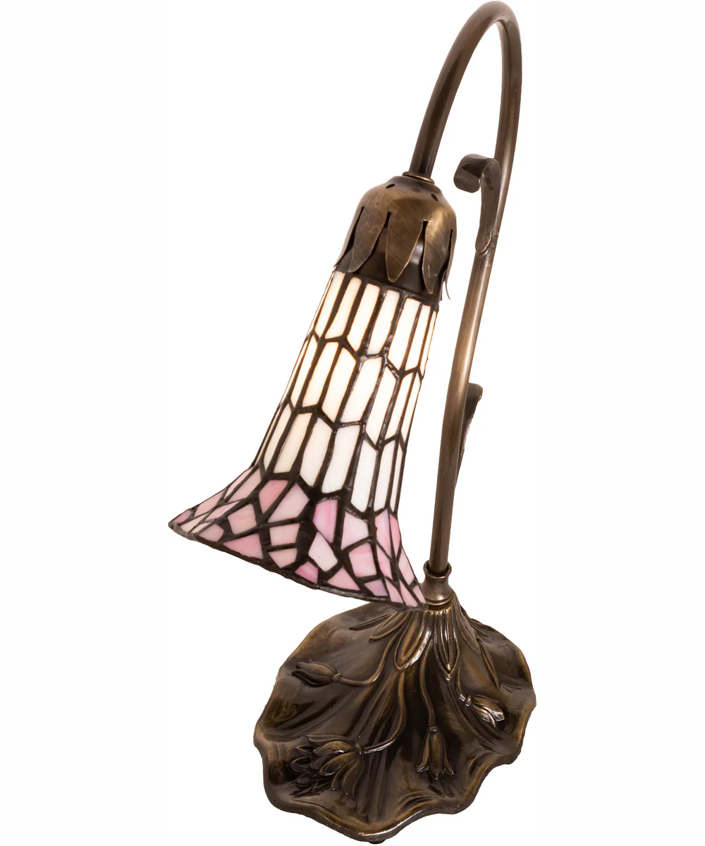 15" High Stained Glass Pond Lily Accent Lamp - Image 4