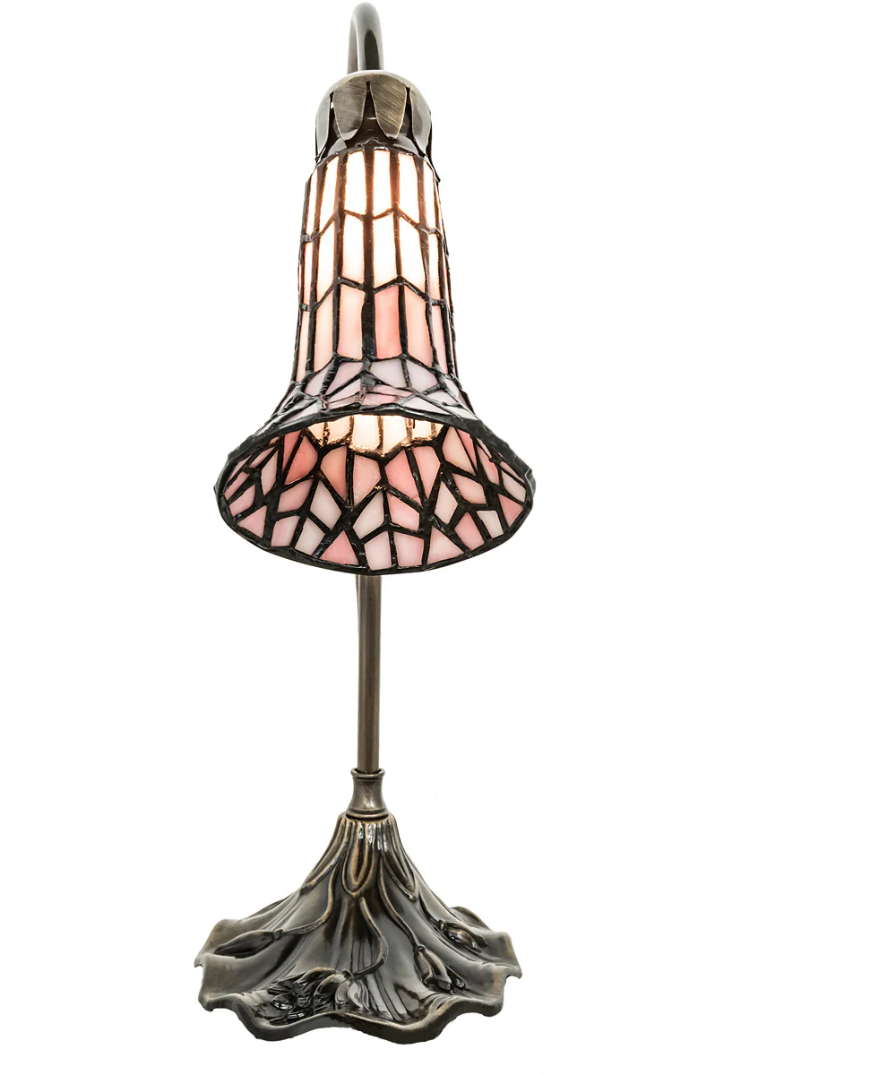 15" High Stained Glass Pond Lily Accent Lamp - Image 5