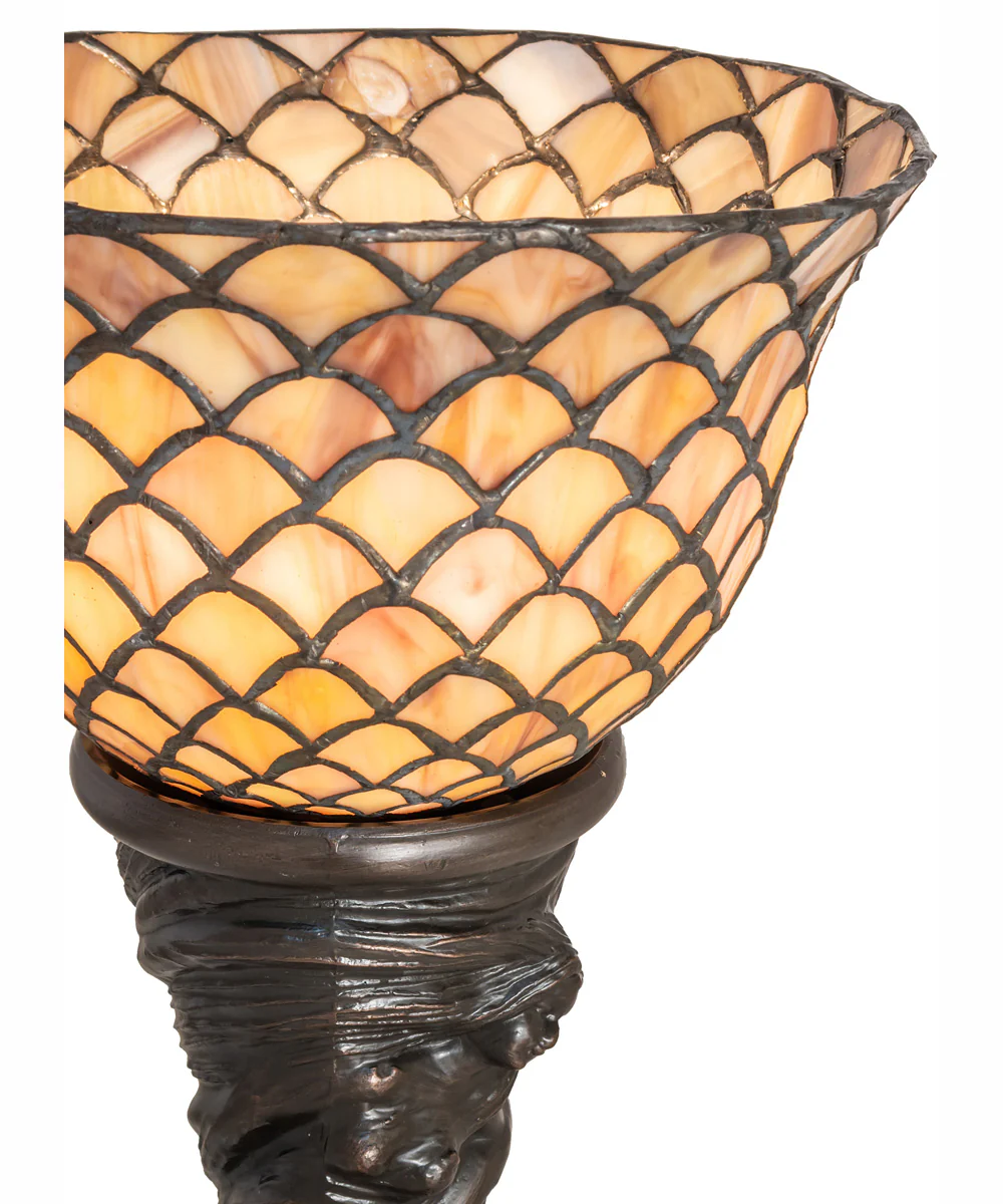 15" High Tiffany Fishscale Mini Lamp - Image 4