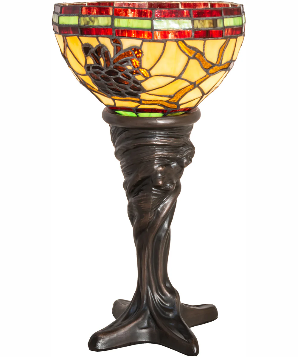15" High Tiffany Pinecone Mini Lamp - Image 2