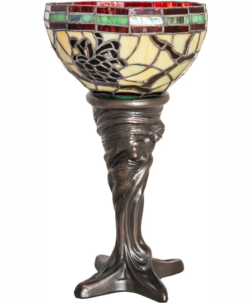 15" High Tiffany Pinecone Mini Lamp - Image 3