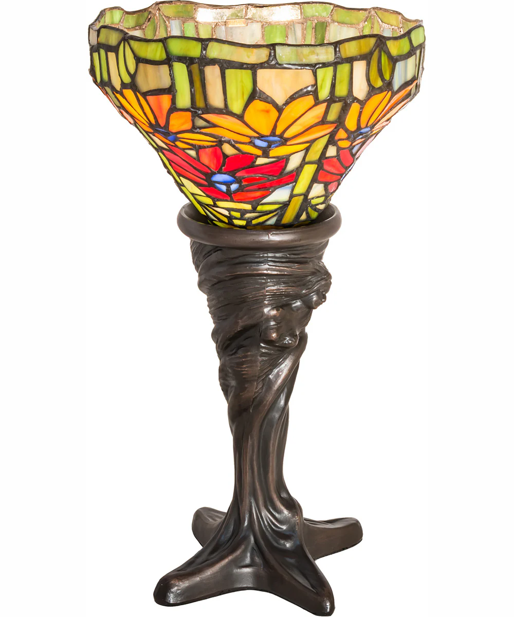 15" High Tiffany Poinsettia Mini Lamp - Image 2