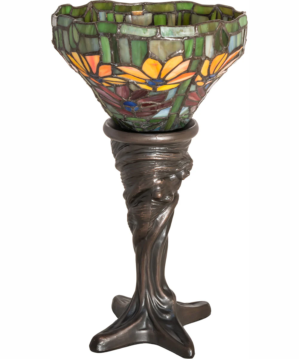 15" High Tiffany Poinsettia Mini Lamp - Image 3