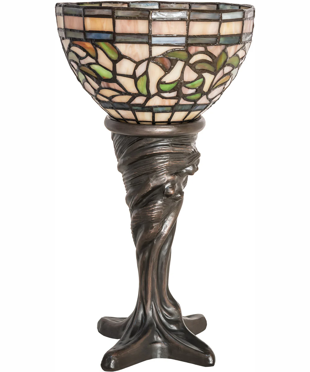 15" High Tiffany Turning Leaf Mini Lamp - Image 3