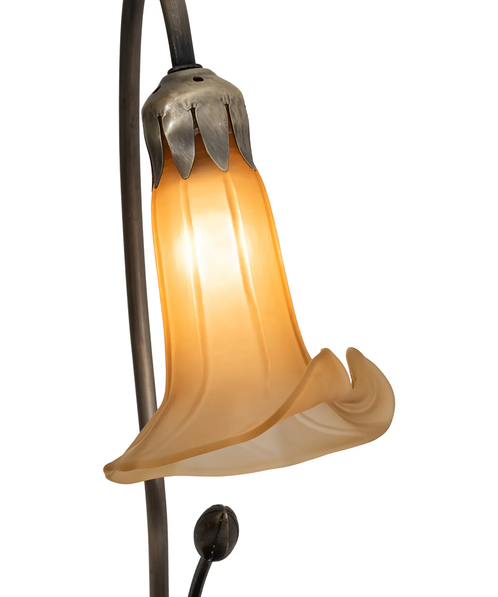 16" High Amber Pond Lily Accent Lamp - Image 4