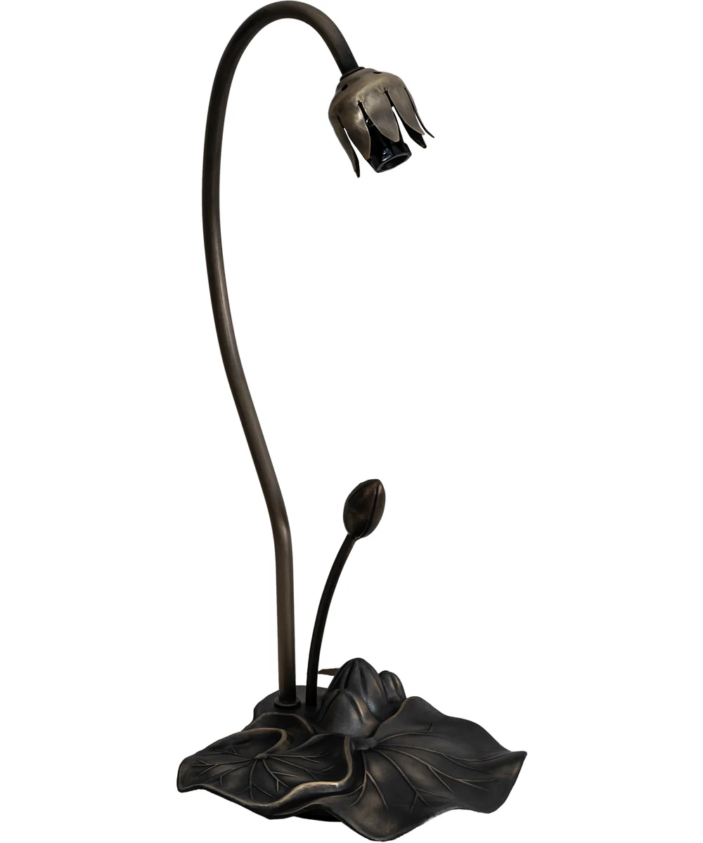 16" High Blue Pond Lily Accent Lamp - Image 4