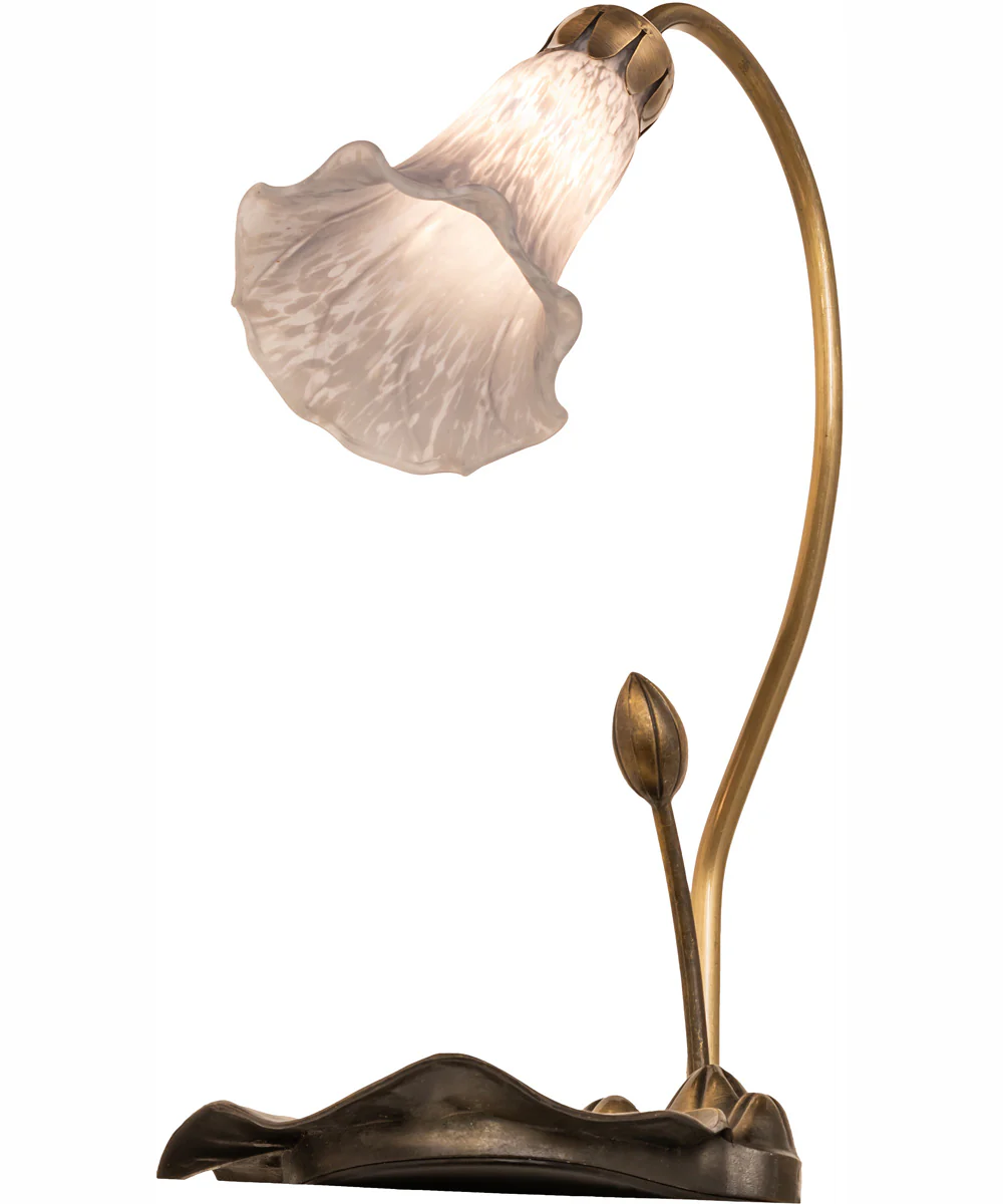 16" High Gray Tiffany Pond Lily Accent Lamp - Image 6