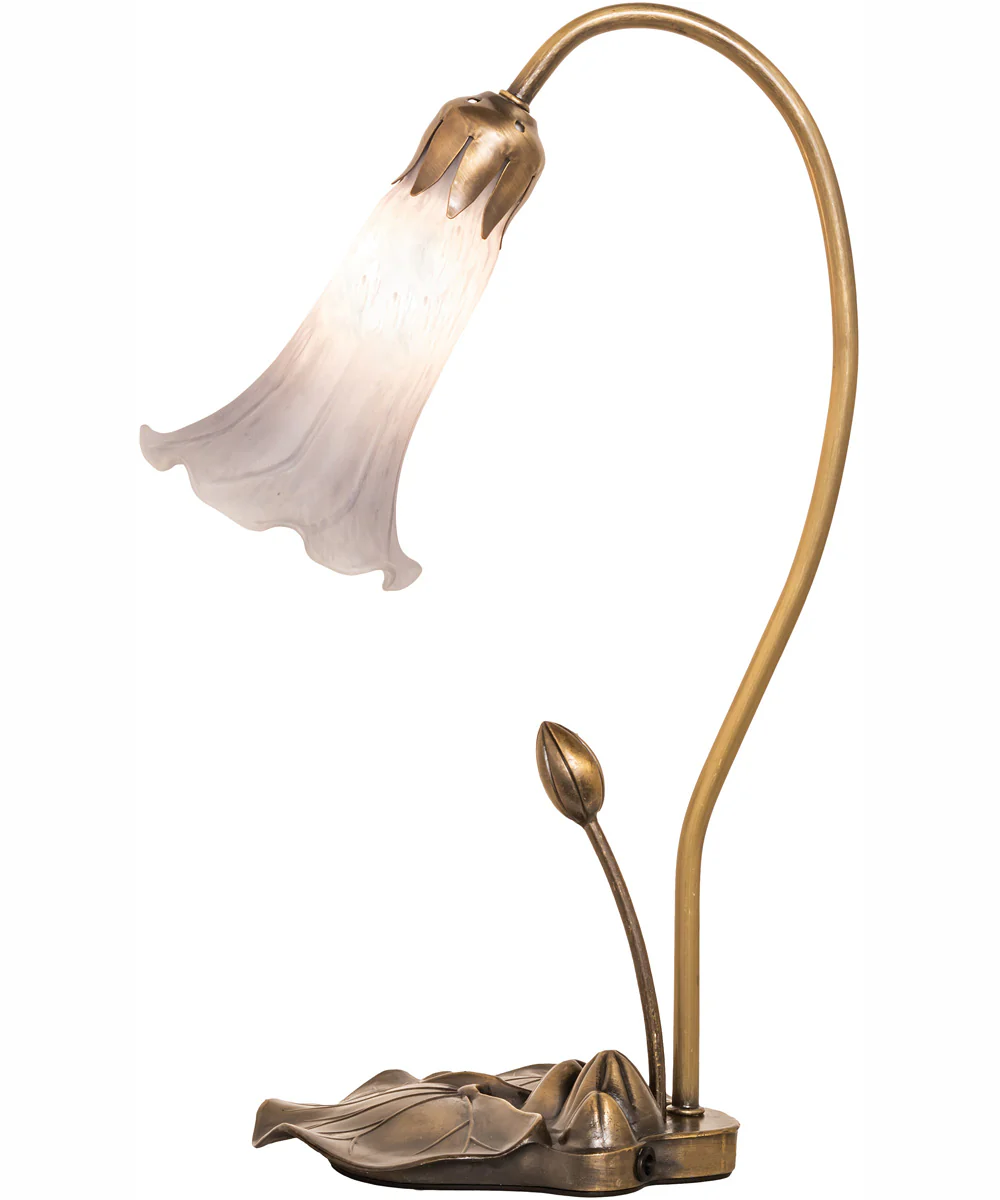 16" High Gray Tiffany Pond Lily Accent Lamp - Image 7