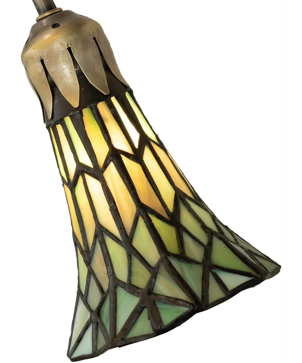 16" High Stained Glass Pond Lily Accent Lamp - Image 4