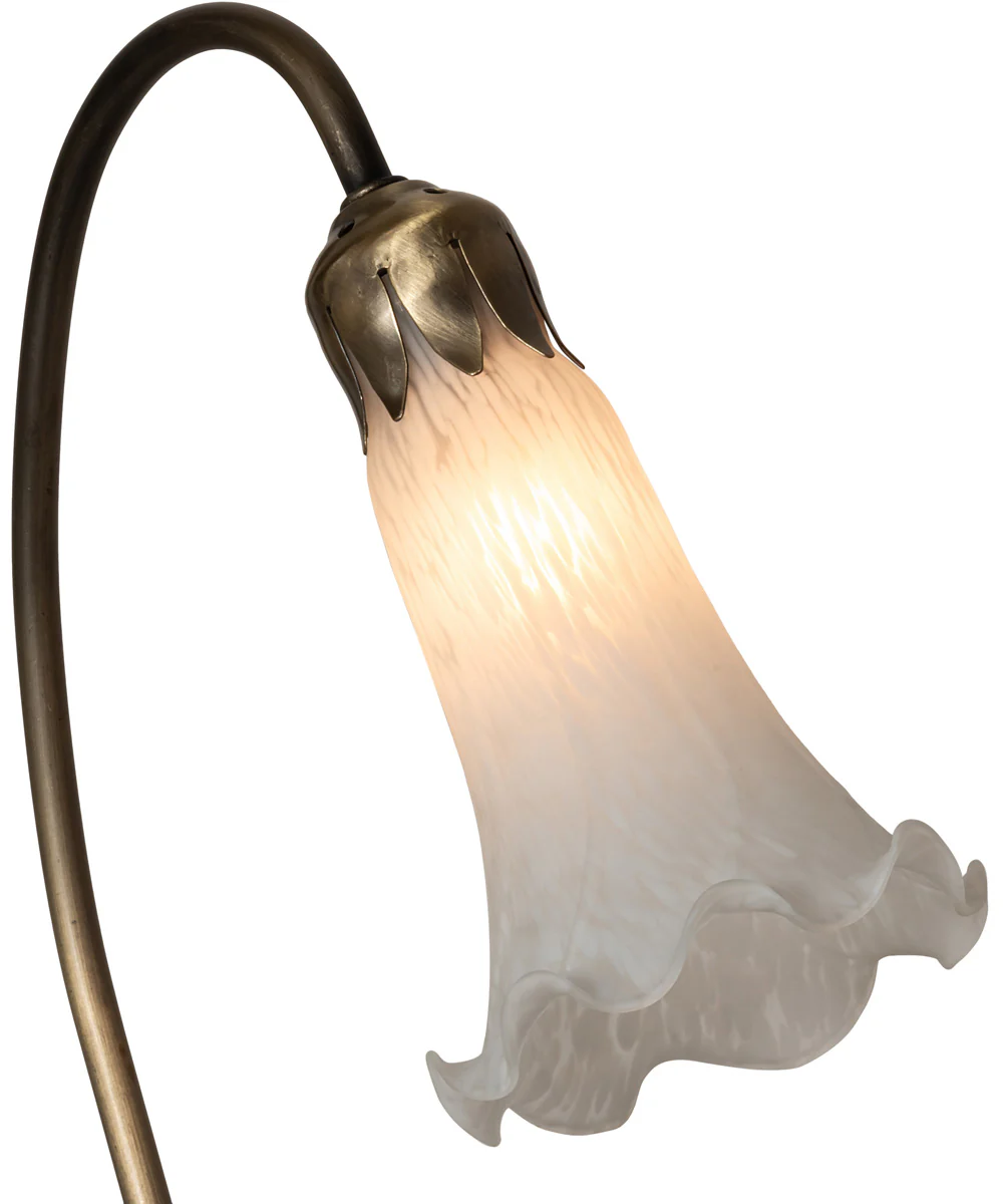 16" High White Pond Lily Accent Lamp - Image 3